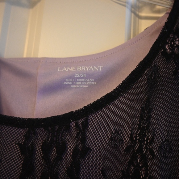 Lace Overlay Dressy Top with Pelum Waist & 3/4 sleeves - Picture 4 of 4